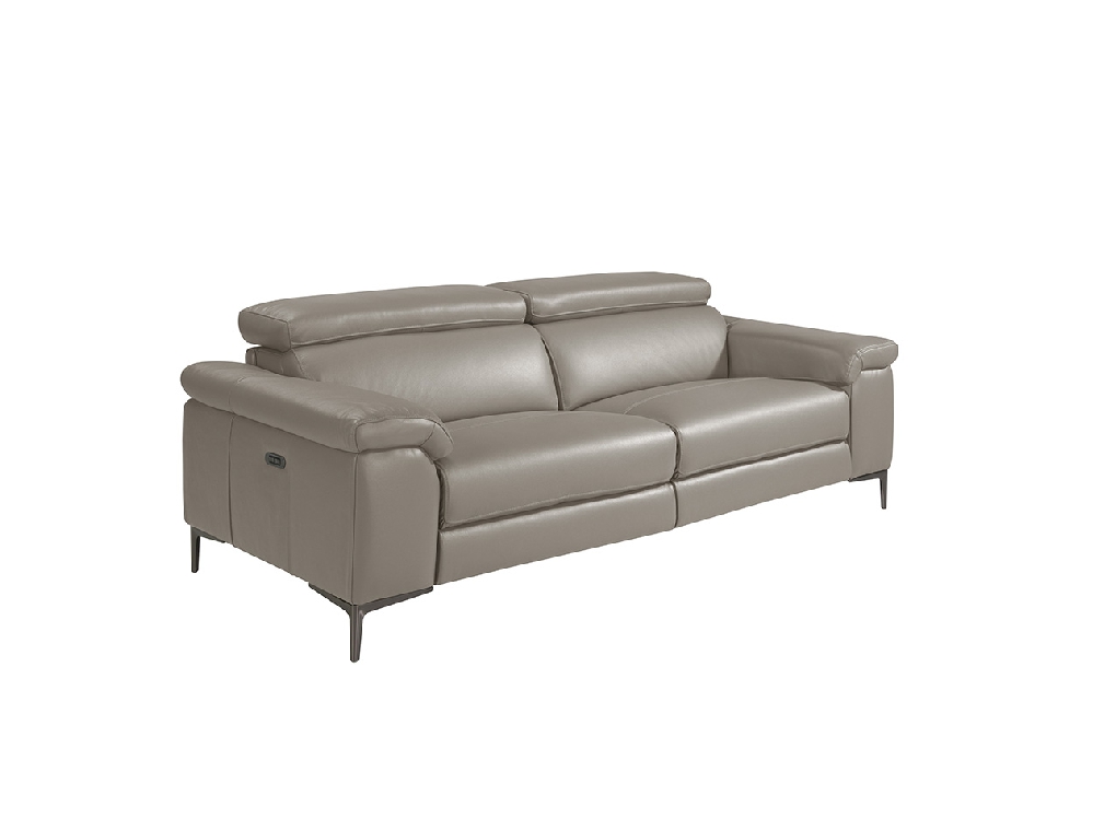 3 seater sofa upholstered in leather with relax mechanism