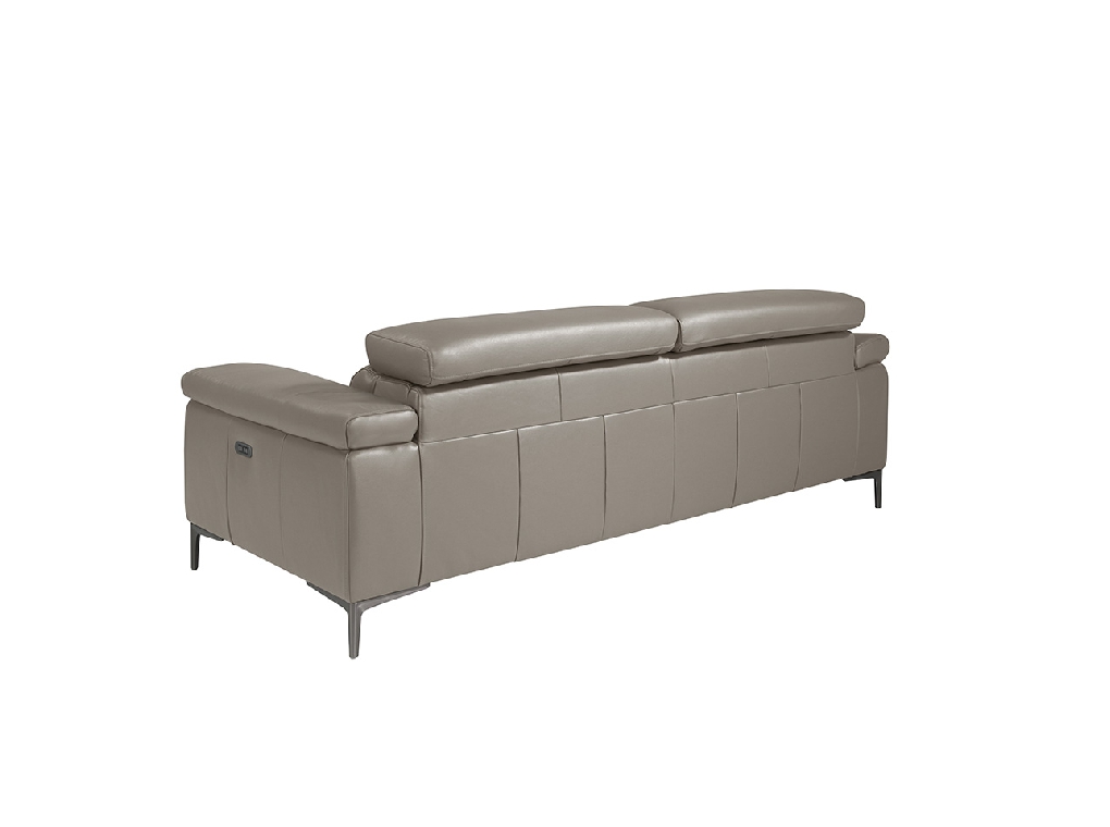 3 seater sofa upholstered in leather with relax mechanism