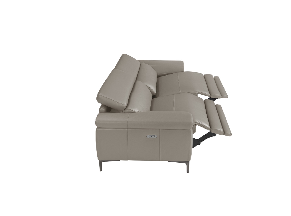 3-Sitzer-Sofa mit Lederbezug und Relax-Mechanismus