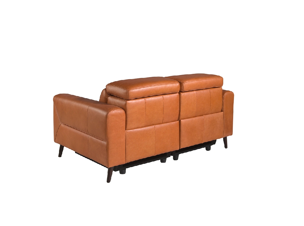 2-Sitzer Ledersofa mit Relax