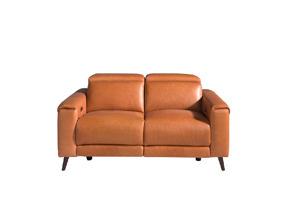 2-Sitzer Ledersofa mit Relax