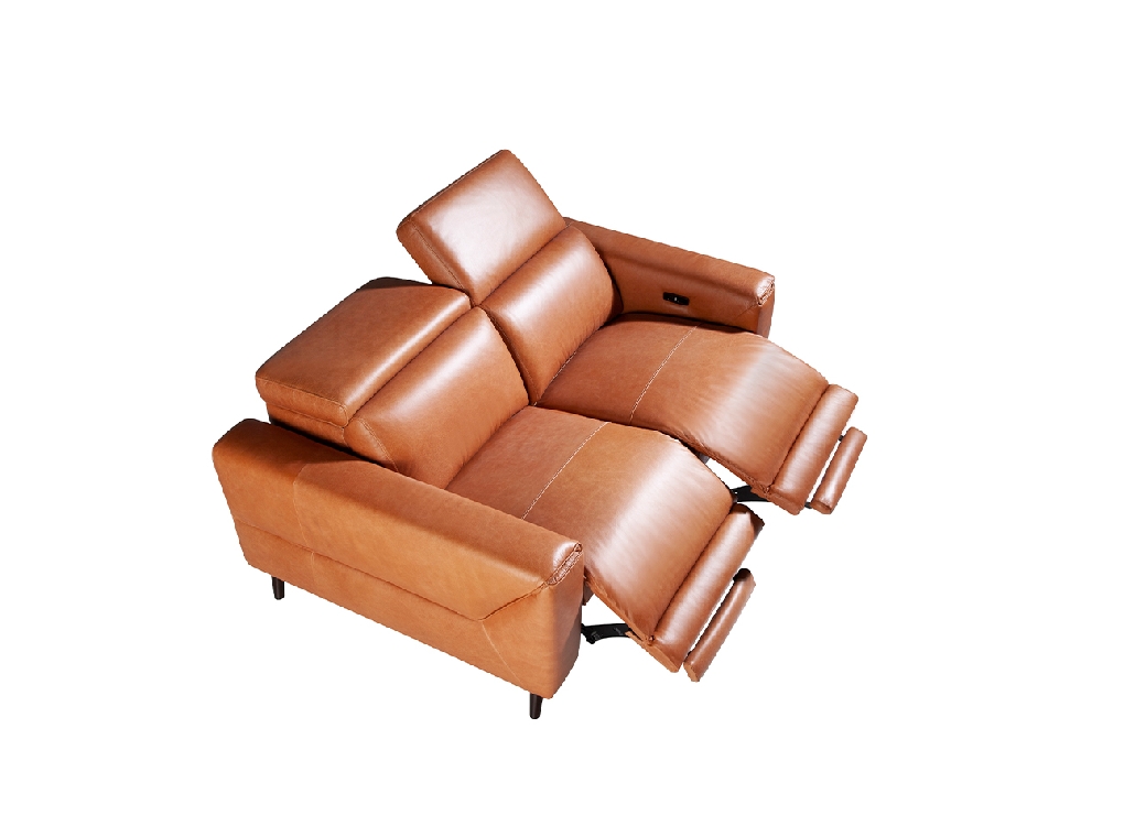 2-Sitzer Ledersofa mit Relax