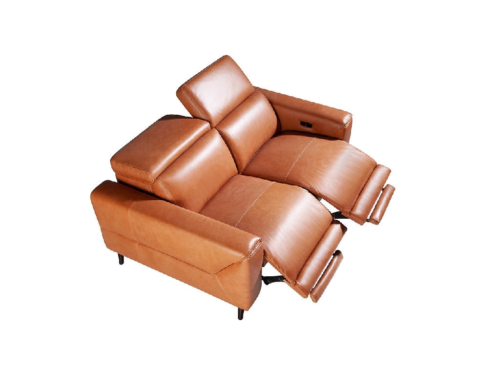 3-Sitzer Ledersofa mit Relax