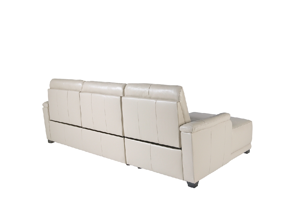 Sofa Chaiselongue mit Lederbezug und Relax-Mechanismus