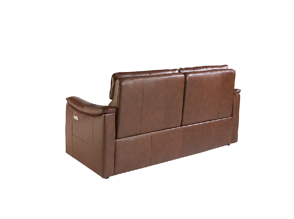 3 seater sofa in brown leather with relax