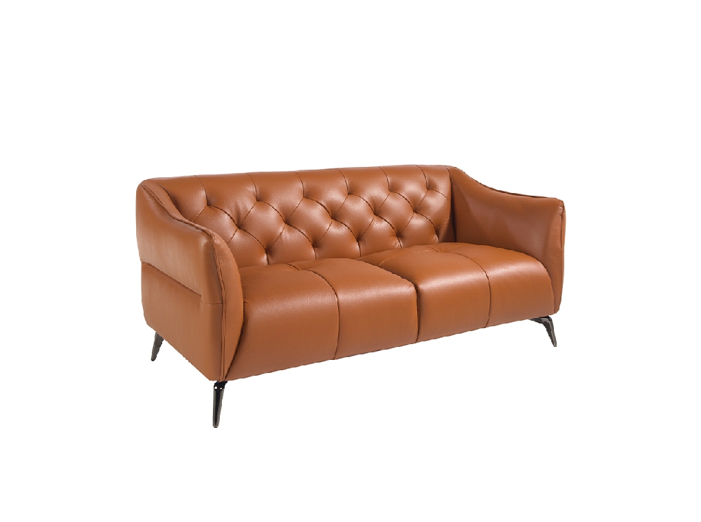 2-Sitzer Sofa mit Lederbezug