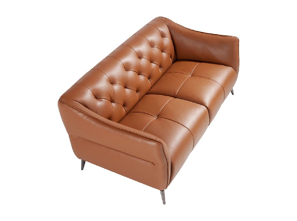2-Sitzer Sofa mit Lederbezug
