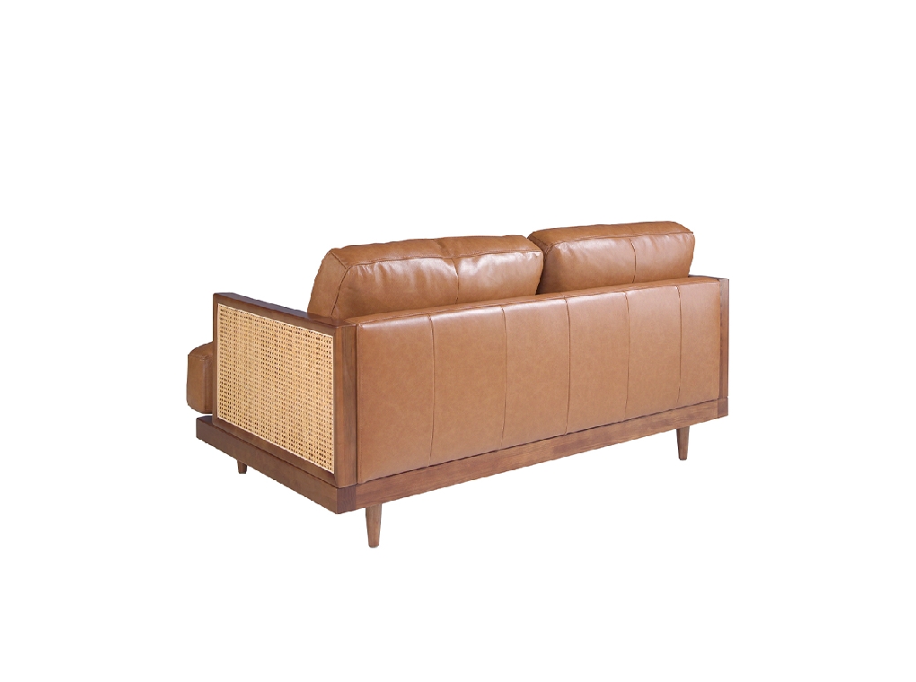 2-Sitzer-Sofa aus braunem Leder