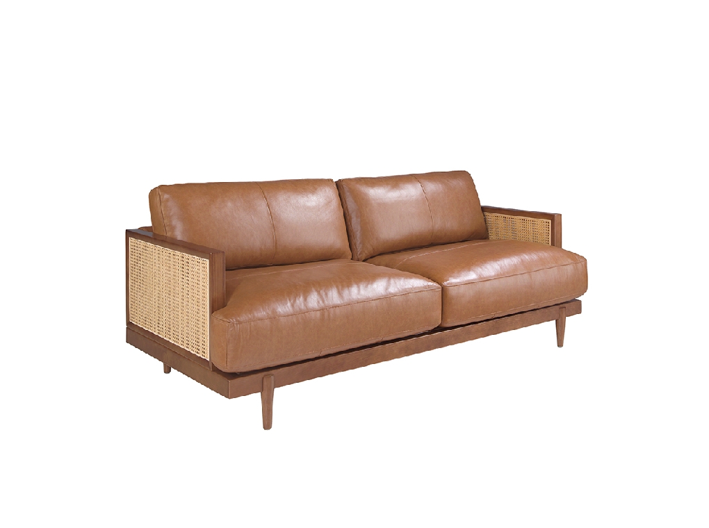 3-Sitzer-Sofa aus braunem Leder