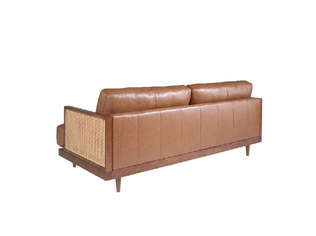 3-Sitzer-Sofa aus braunem Leder