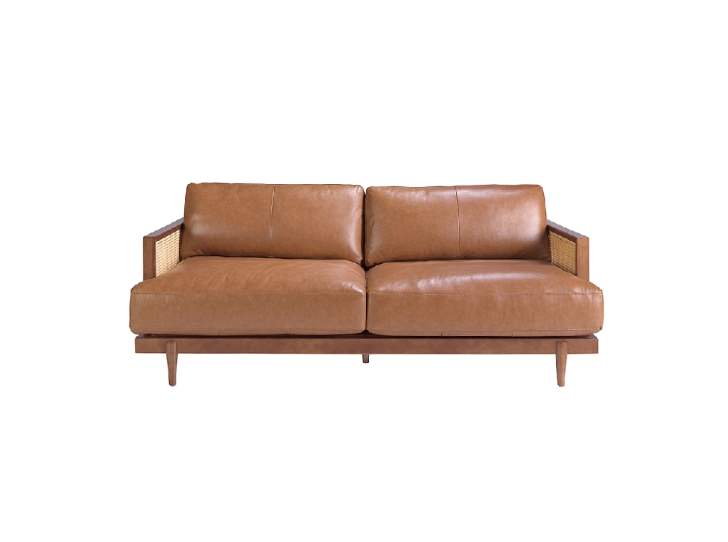 3-Sitzer-Sofa aus braunem Leder