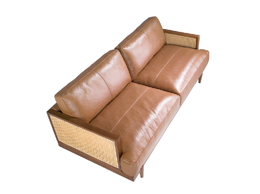 3-Sitzer-Sofa aus braunem Leder