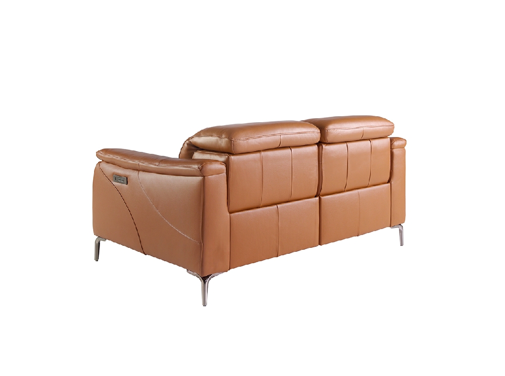 2 seater relax sofa in brown leather