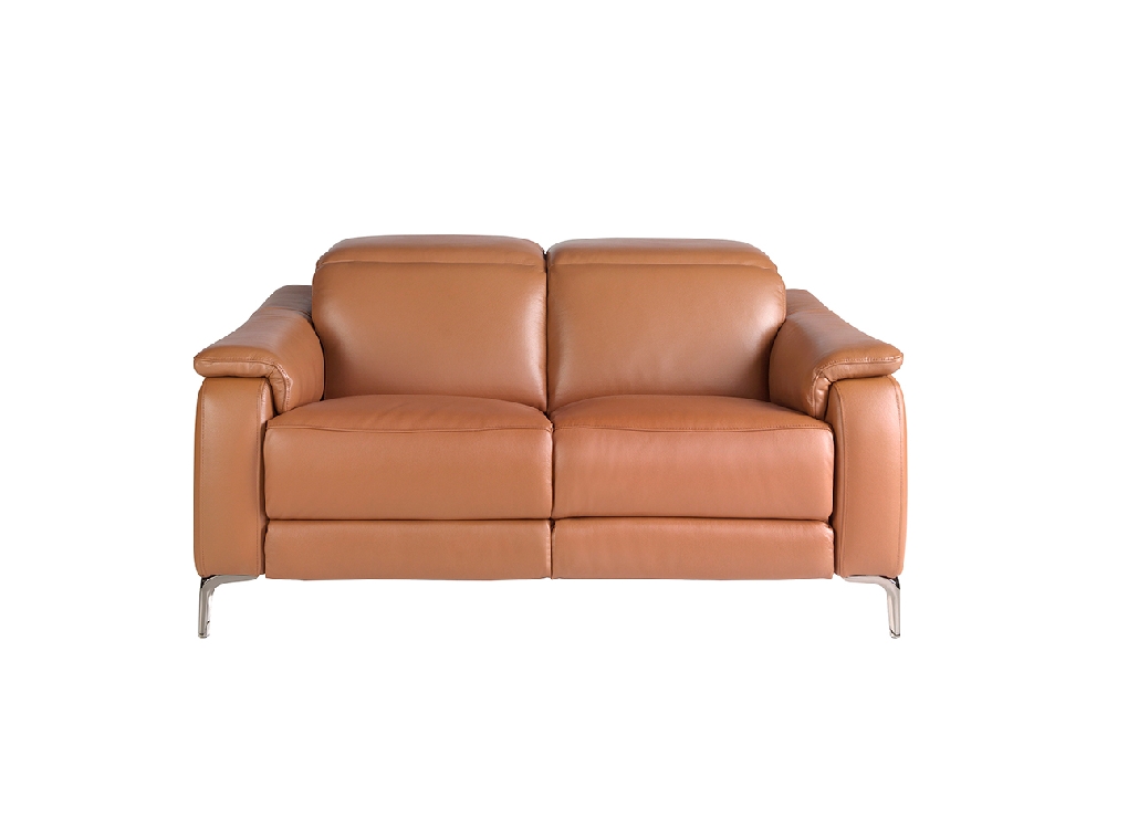 2 seater relax sofa in brown leather