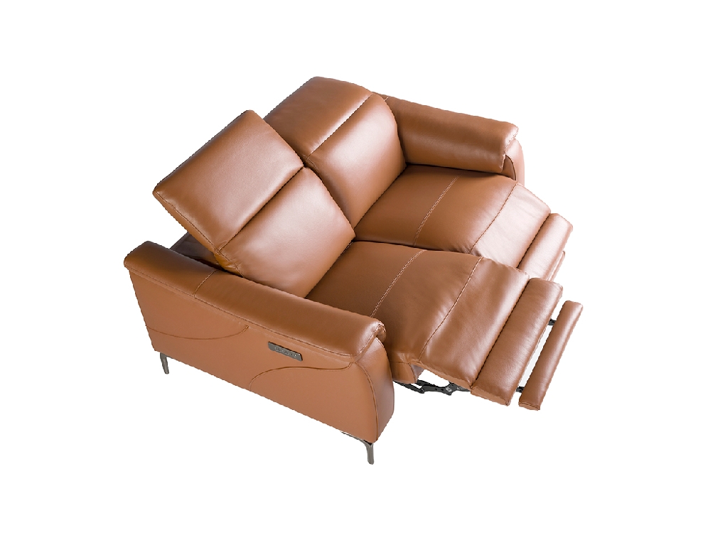 2-Sitzer-Relaxsofa aus braunem Leder