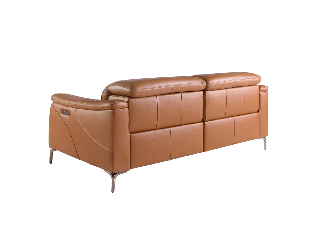 3 seater relax sofa in brown leather