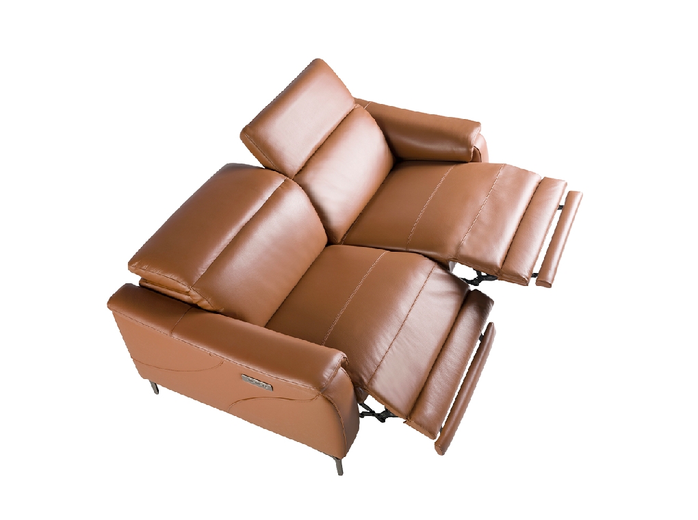 3 seater relax sofa in brown leather