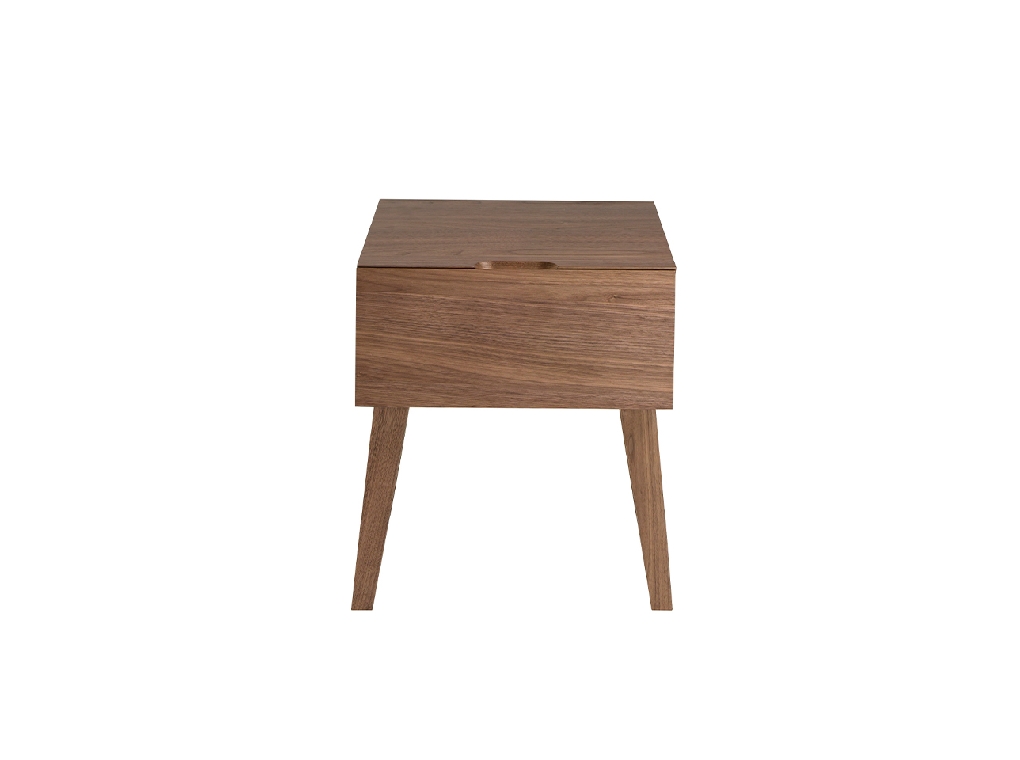 Walnut wood nightstand