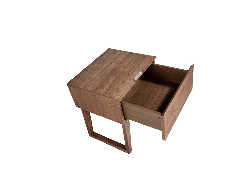 Walnut wood nightstand