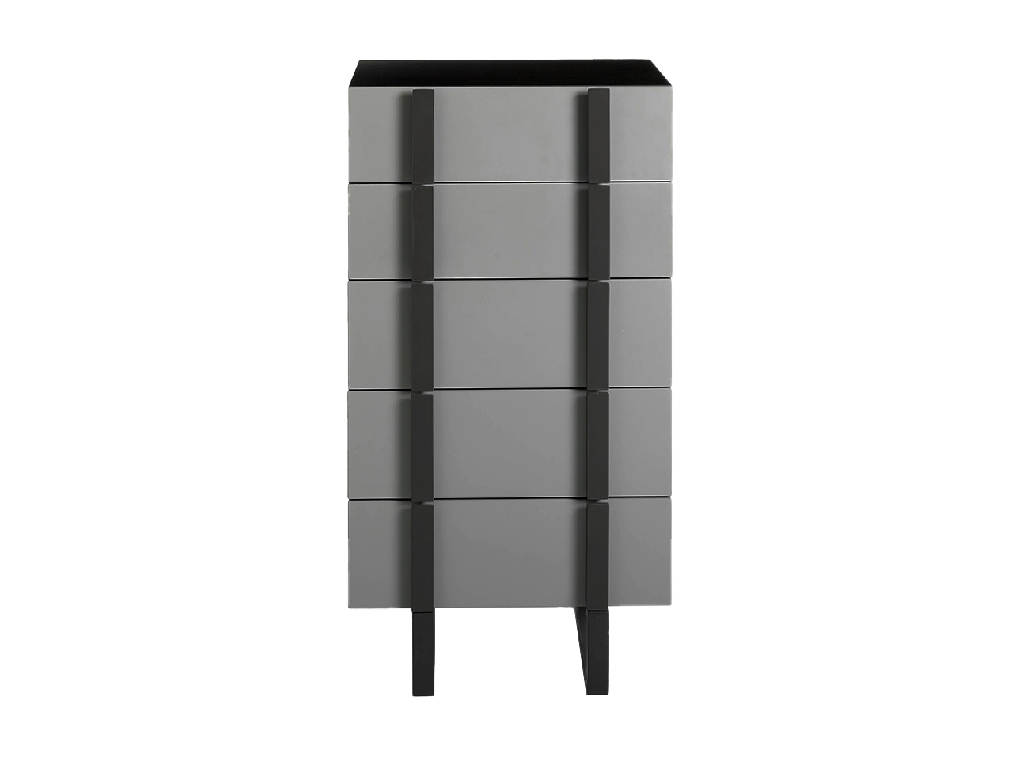 Chiffonier in Wenge wood and gray steel Chiffonier in Wenge wood and gray steel