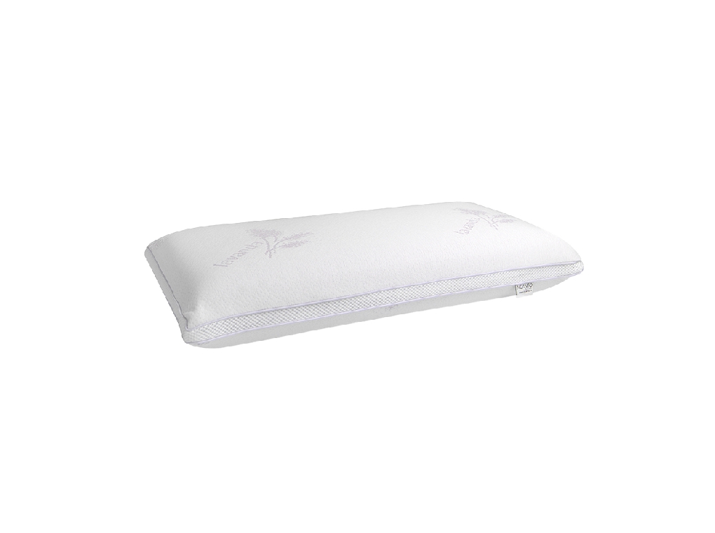 Viscoelastic pillow with lavender scented treatment