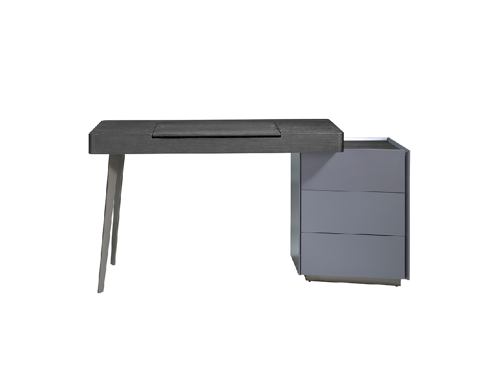 Black wenge wood and blue wood dressing table desk