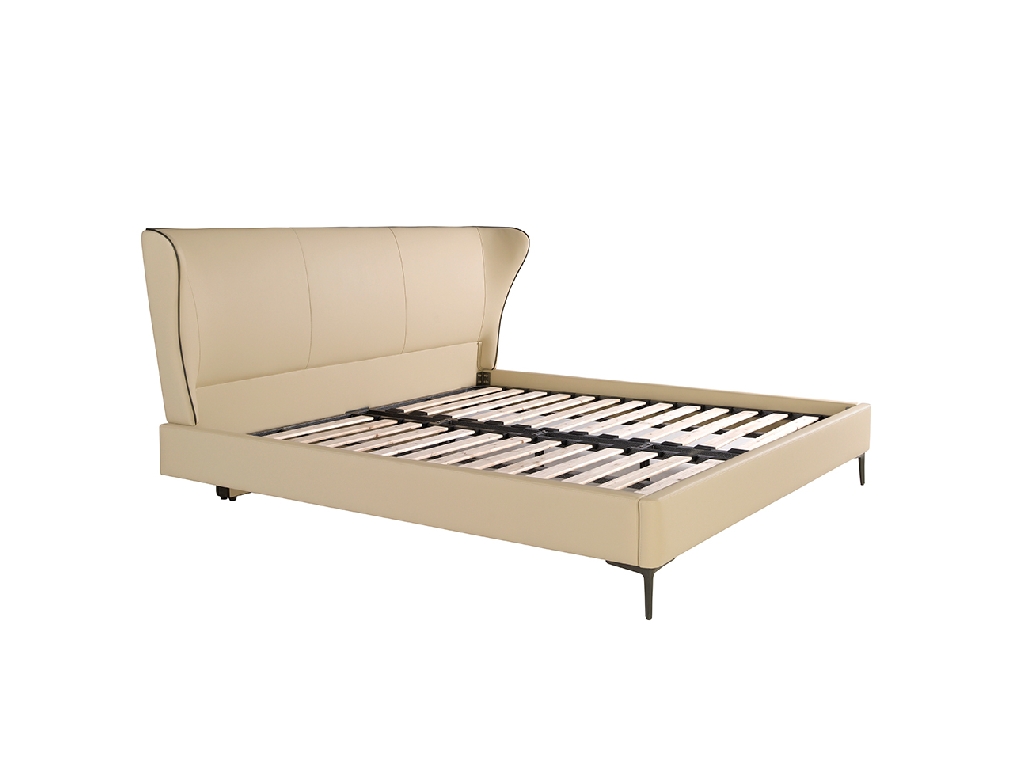 Letto in similpelle crema