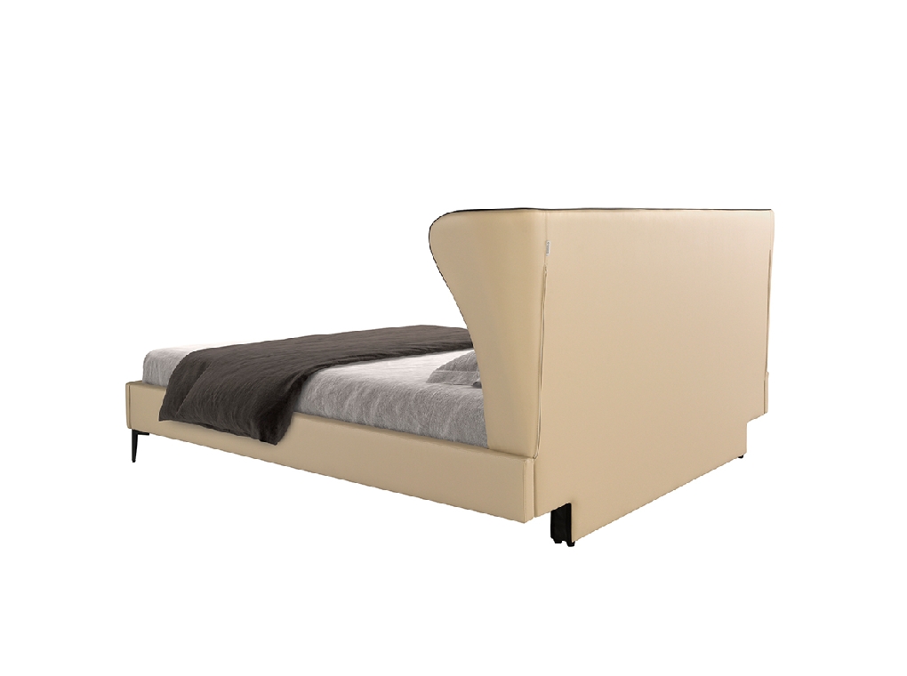 Cream leatherette bed