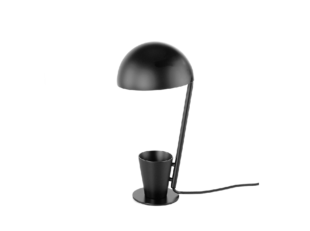 Lampe de table en acier noir