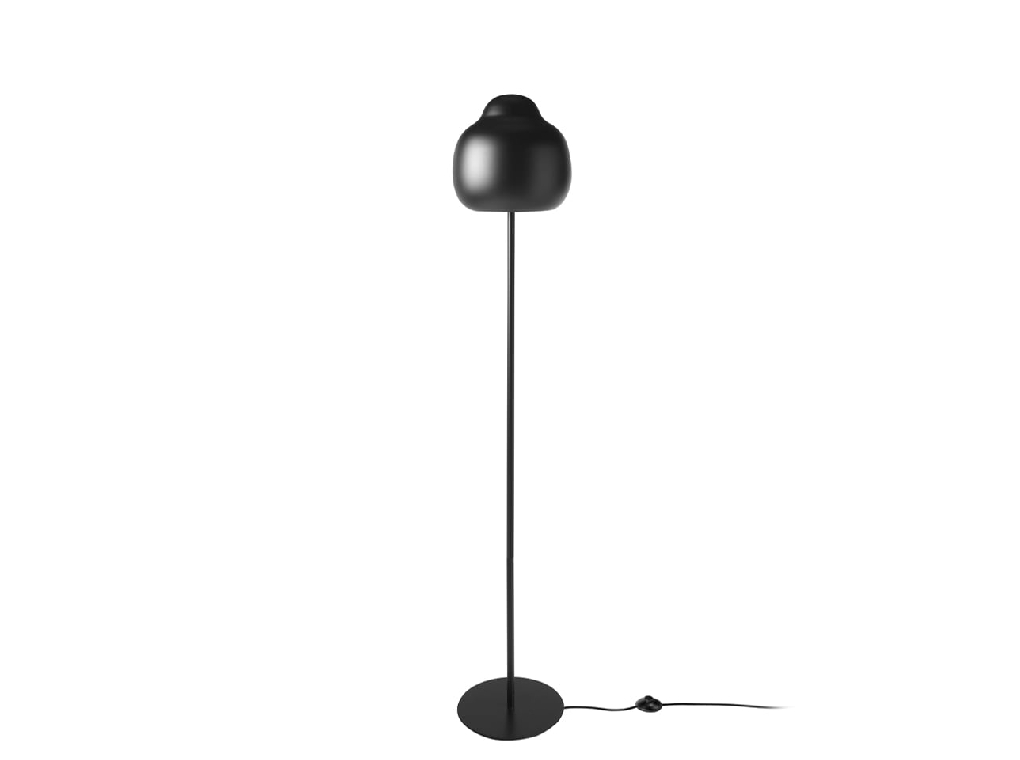 Lampadaire en acier inoxydable noir