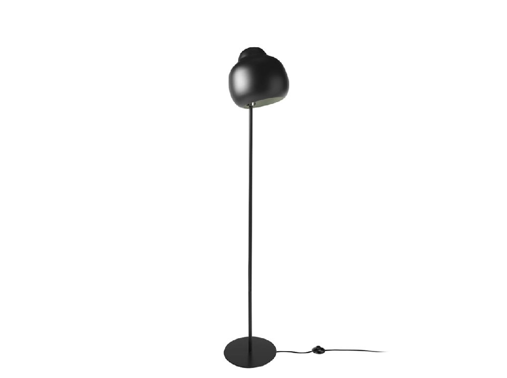 Lampadaire en acier inoxydable noir