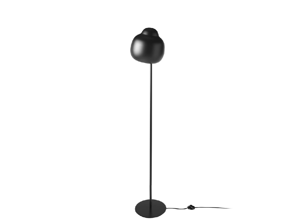 Lampadaire en acier inoxydable noir