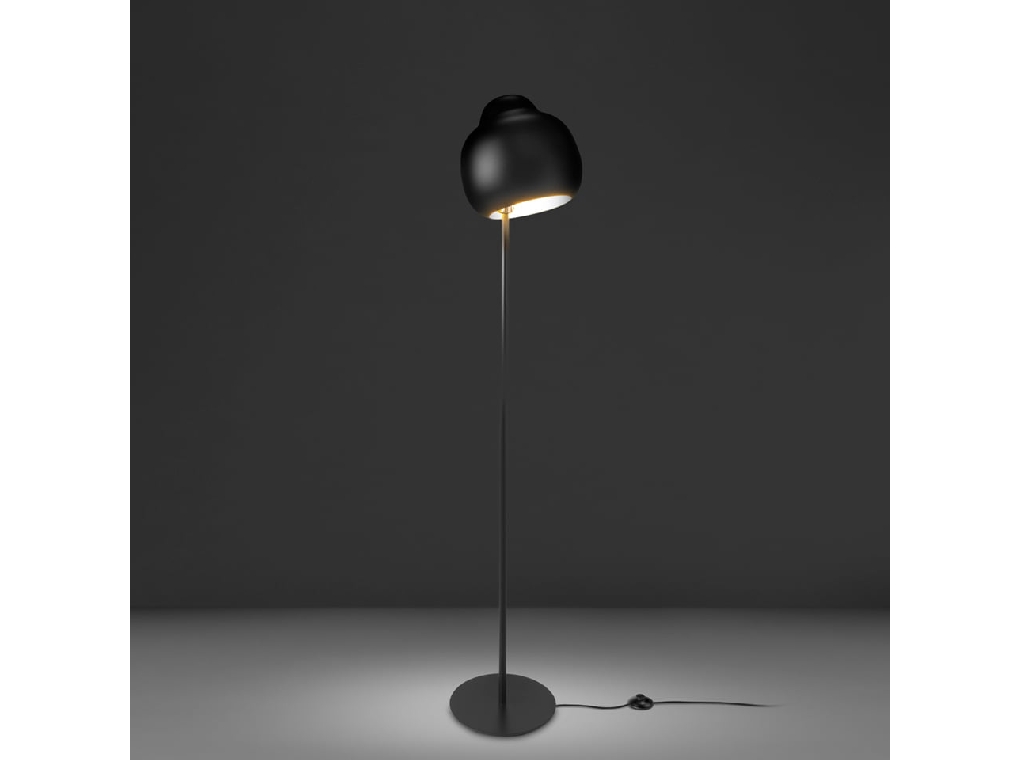 Lampadaire en acier inoxydable noir