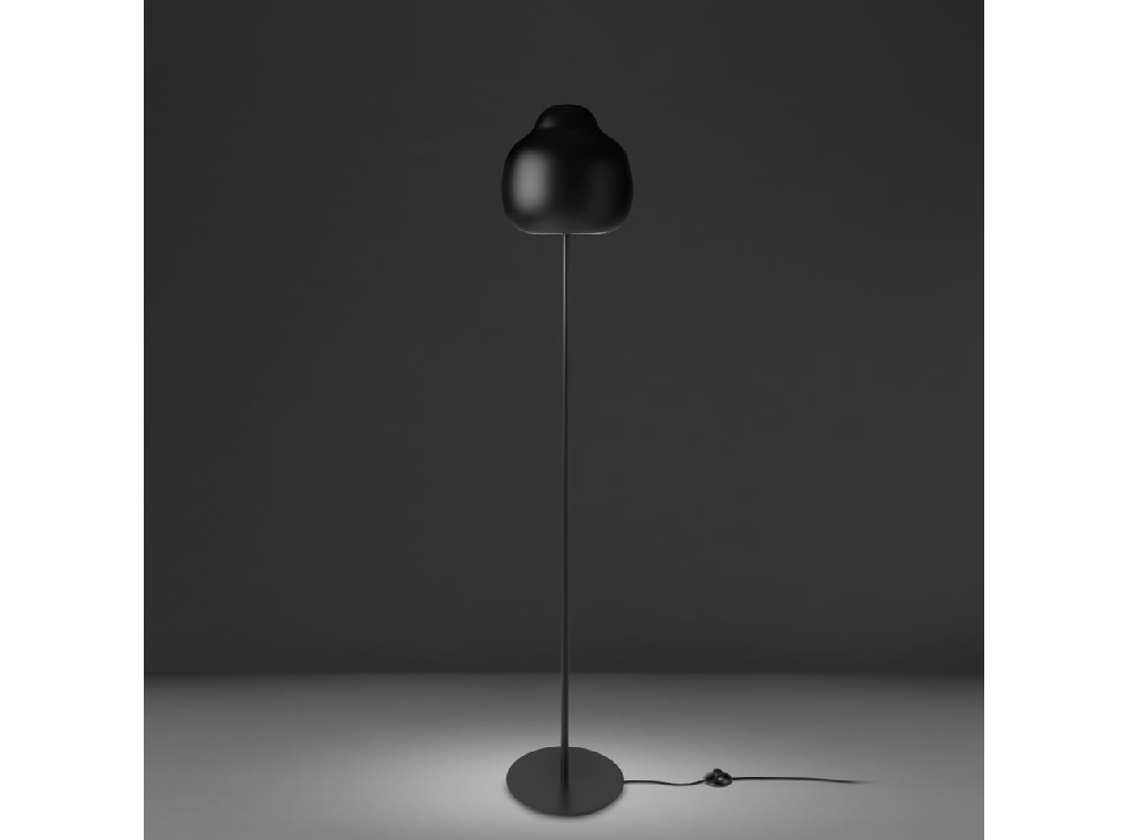 Lampadaire en acier inoxydable noir