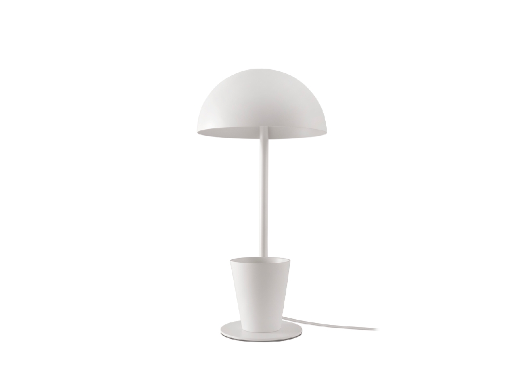Table lamp in white steel