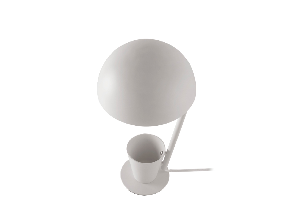 Lampe de table en acier blanc