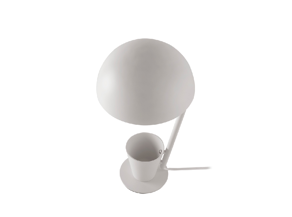 Table lamp in white steel