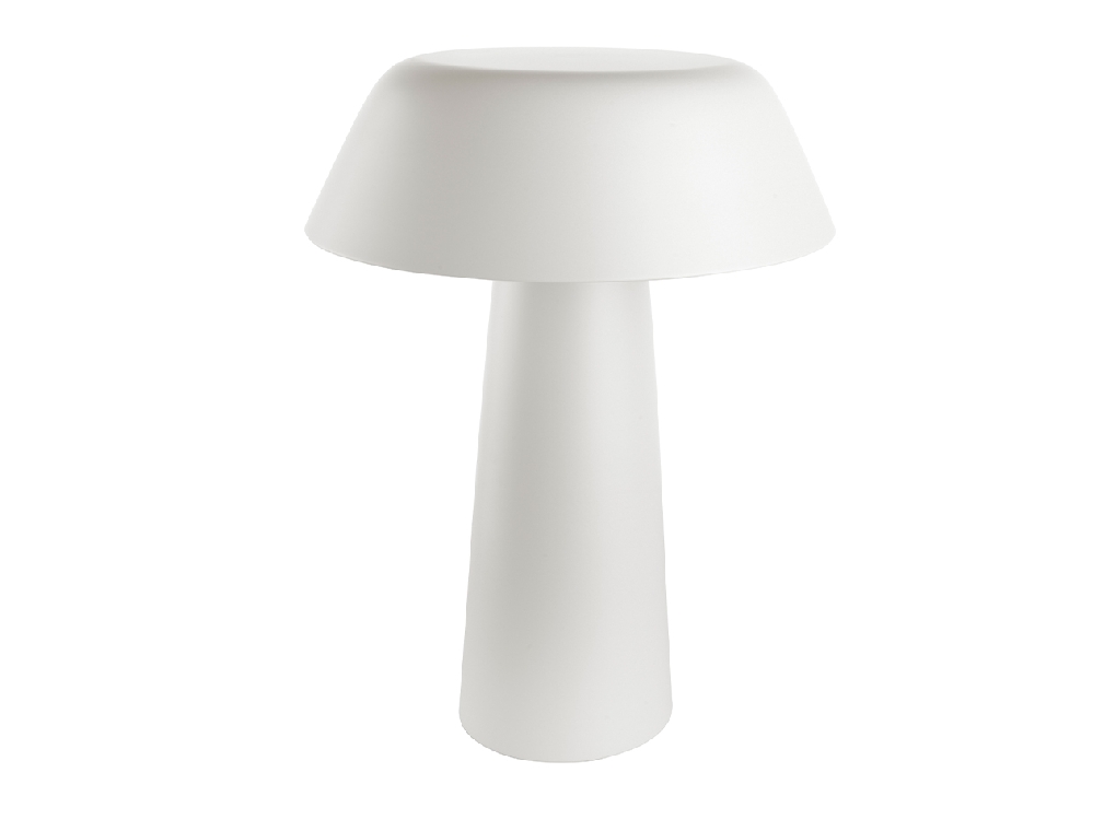Table lamp in white stainless steel