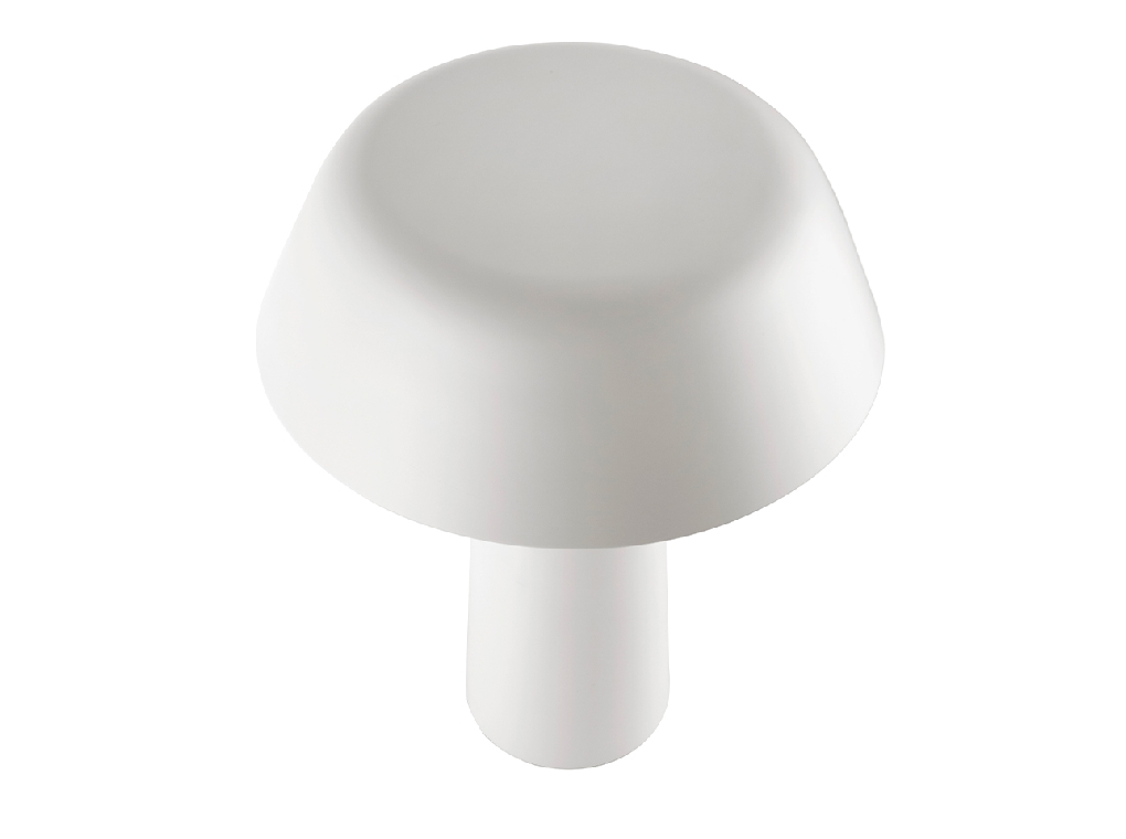 Table lamp in white stainless steel