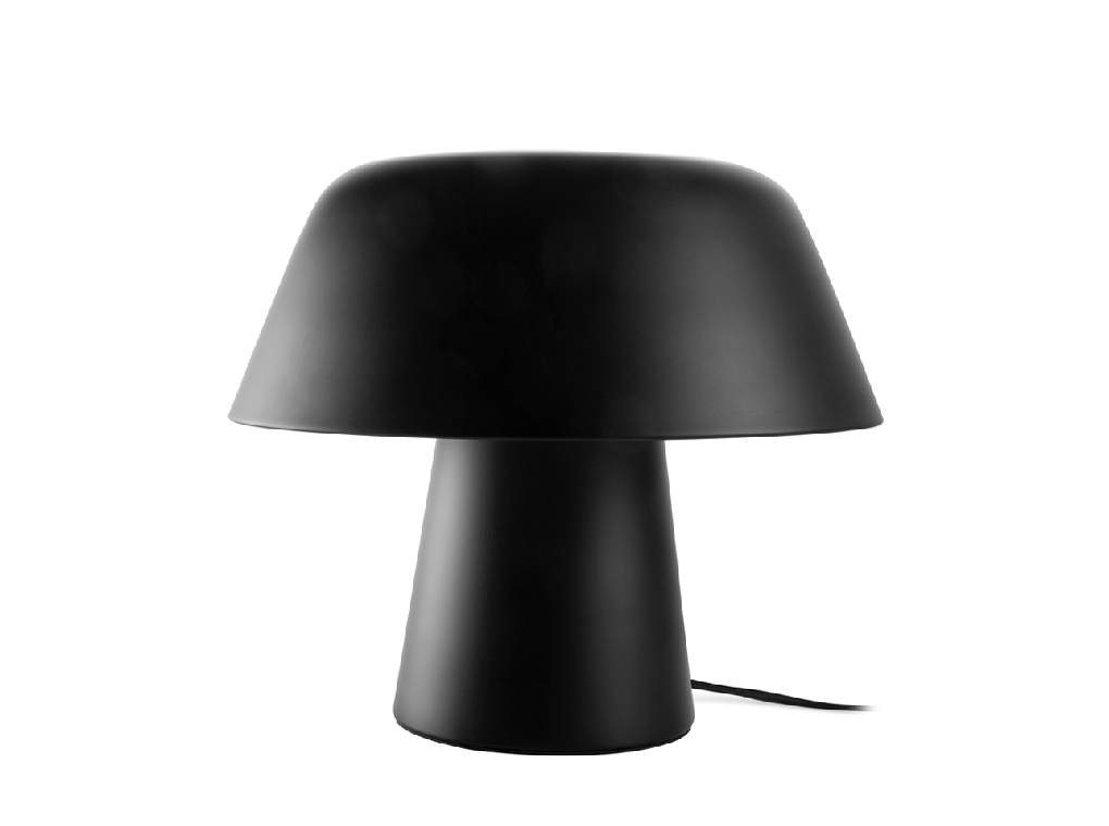 Lampe de table en acier inoxydable noir