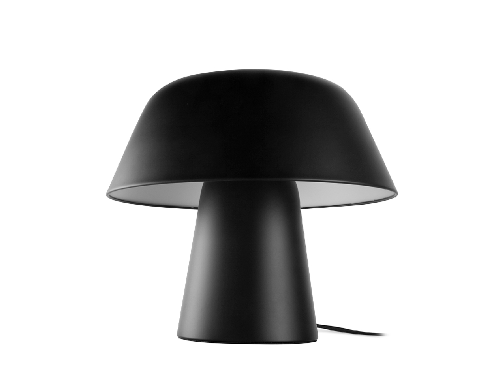 Lampe de table en acier inoxydable noir