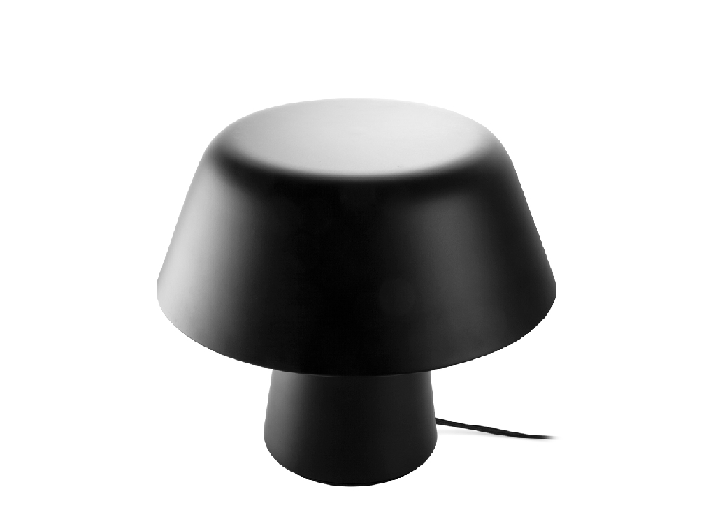 Lampe de table en acier inoxydable noir