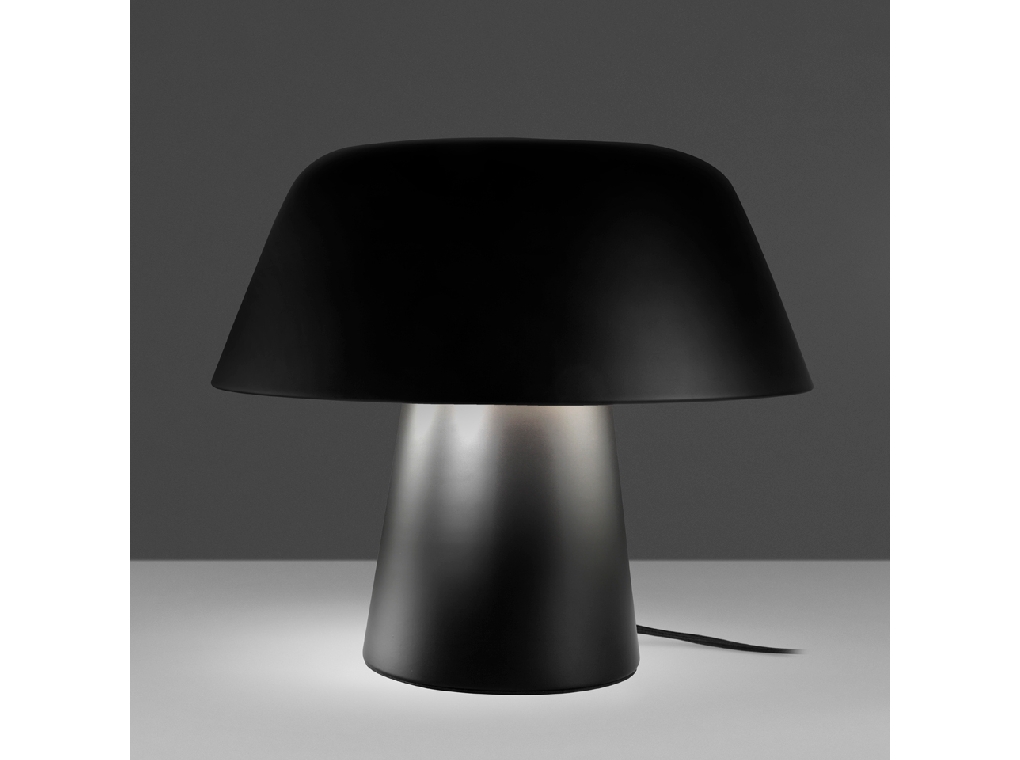 Lampe de table en acier inoxydable noir