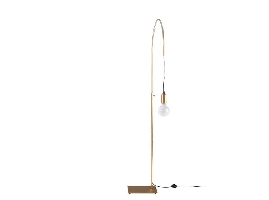 Height adjustable floor lamp in golden epoxy steel