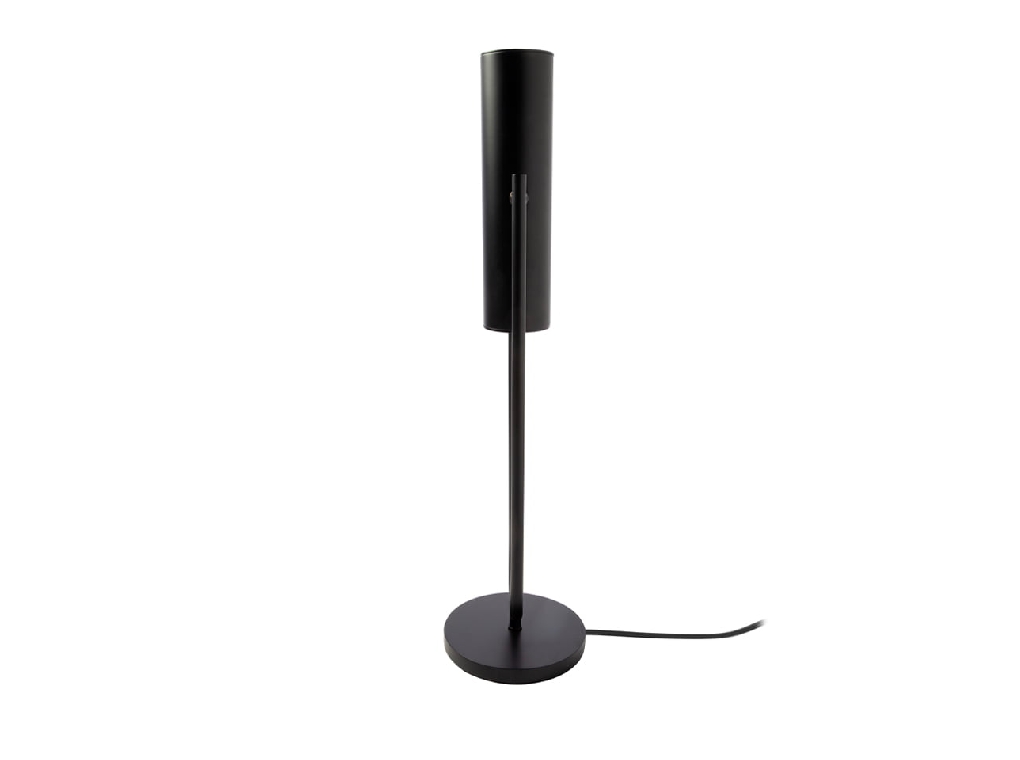 Lampe de table en acier inoxydable noir