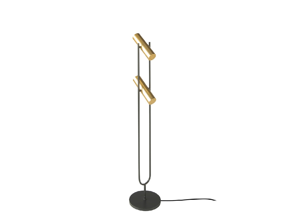 Black and gold stainless steel floor lamp