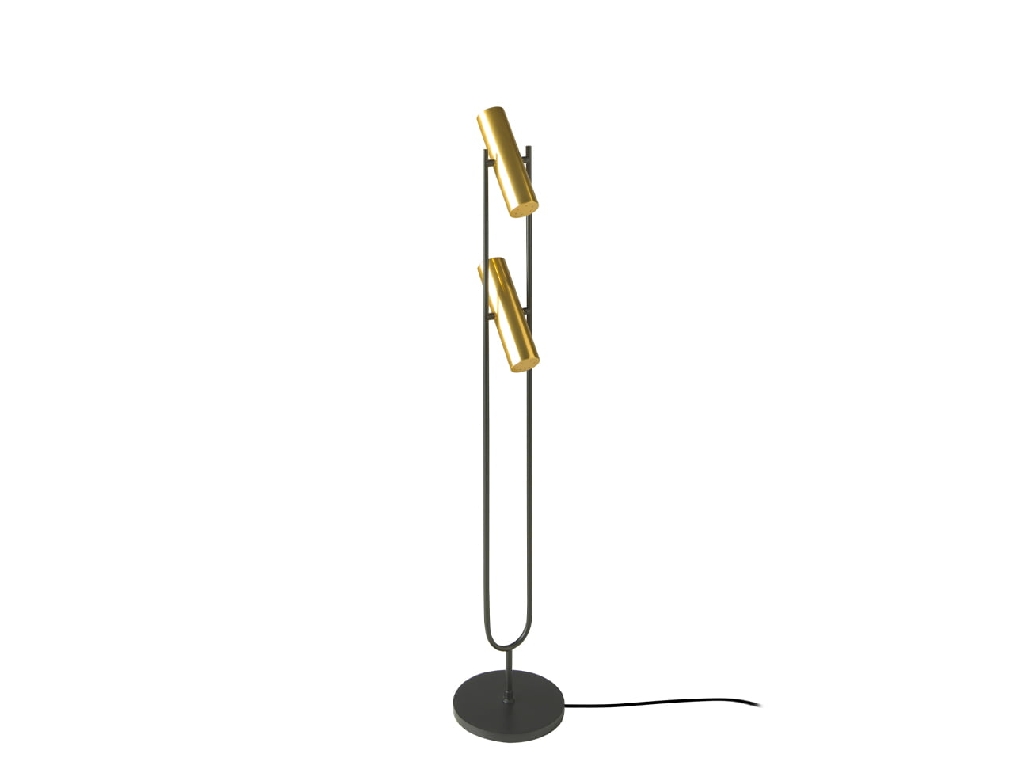 Black and gold stainless steel floor lamp