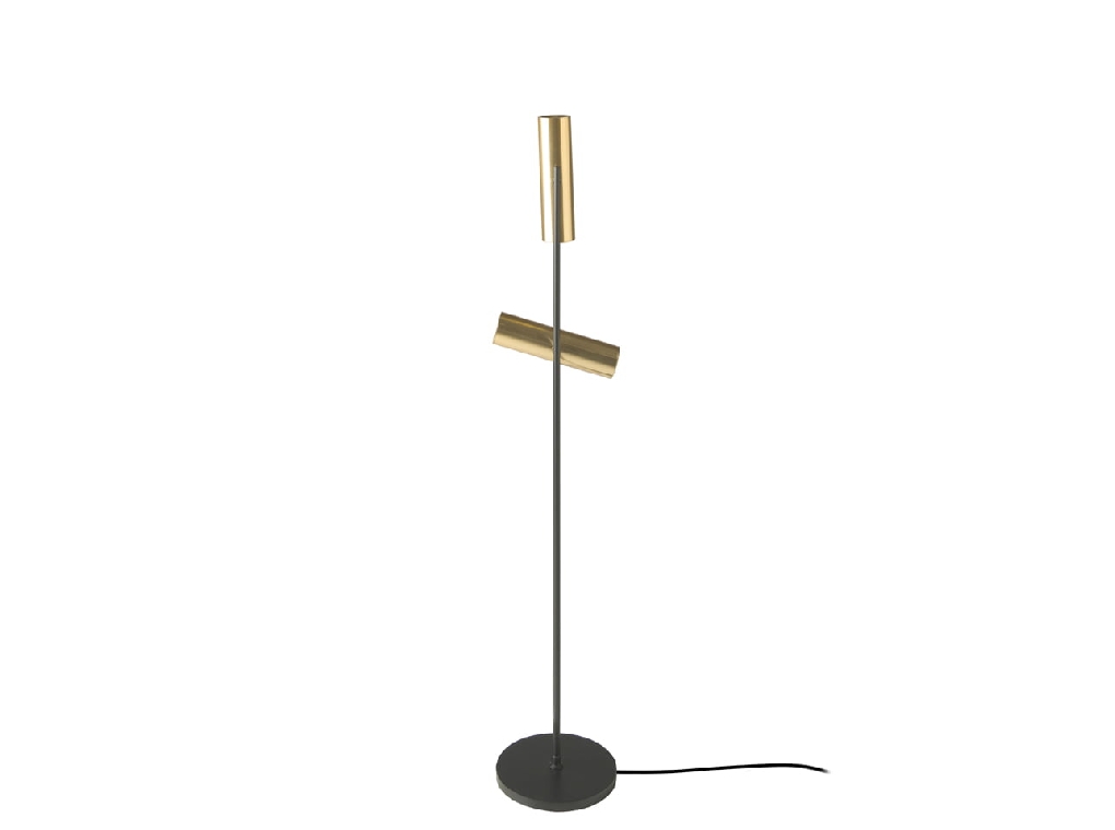 Black and gold stainless steel floor lamp
