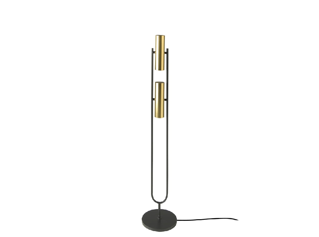 Black and gold stainless steel floor lamp