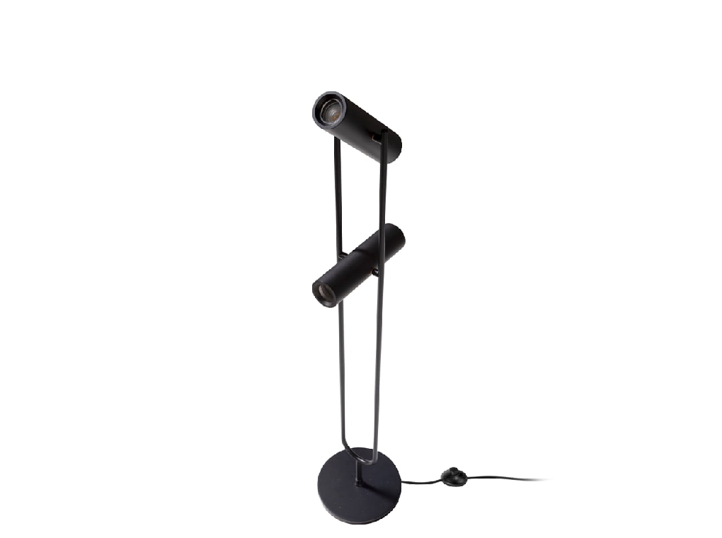 Floor lamp in black stainless steel